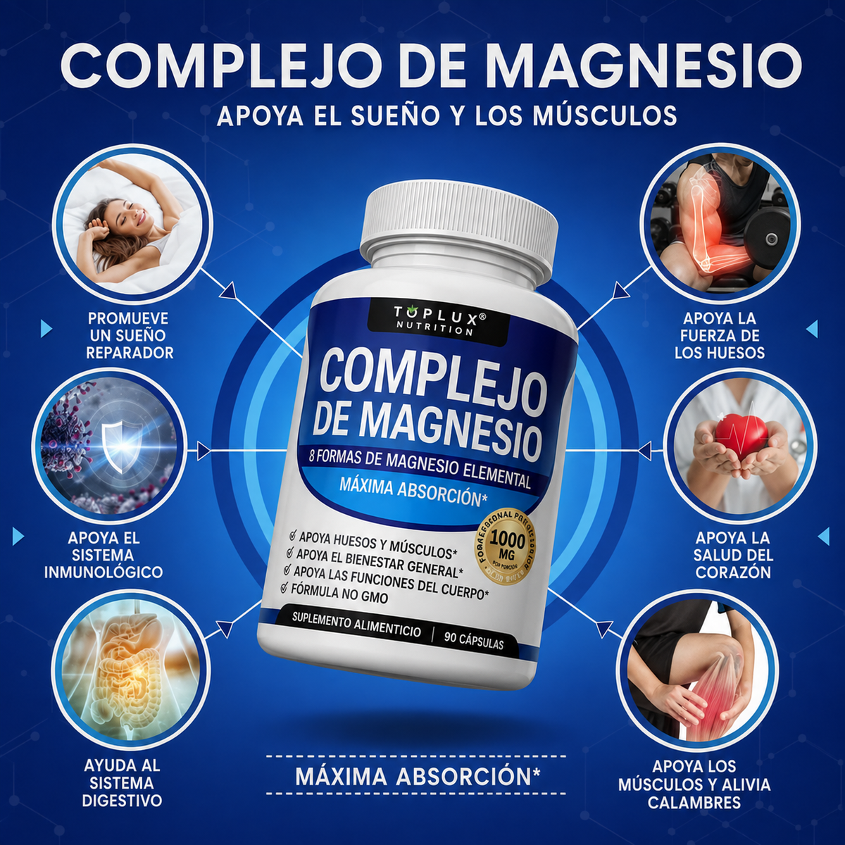 TOPLUX® — COMPLEJO DE MAGNESIO PARA MÚSCULOS, HUESOS Y DESCANSO