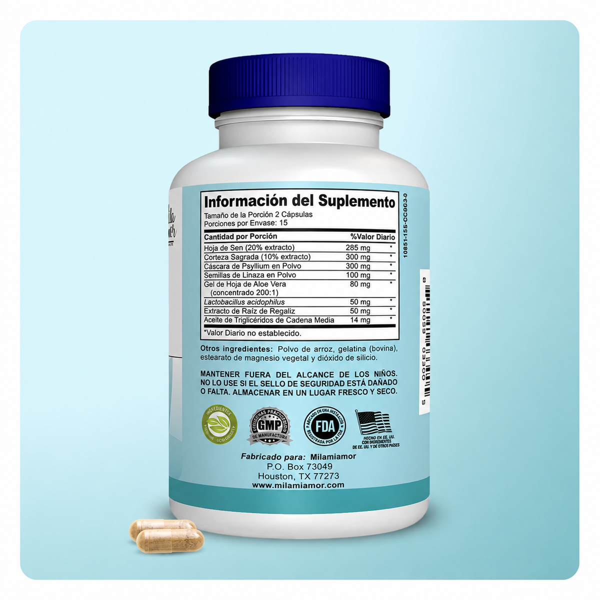 MILA MICAMOR® — LIMPIEZA INTESTINAL DE 15 DÍAS PARA EL COLON Y LA DIGESTIÓN