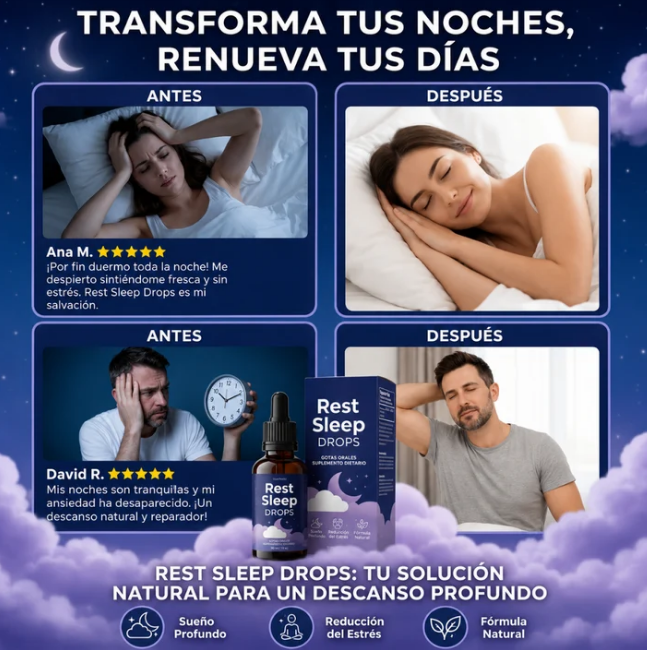 REZZZT® — GOTAS NATURALES PARA DORMIR CON MELATONINA Y VALERIANA