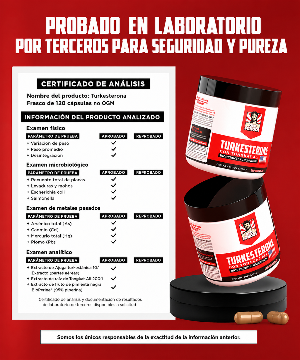 OLD SCHOLL® - TURKESTERONE ACELERADOR MUSCULAR