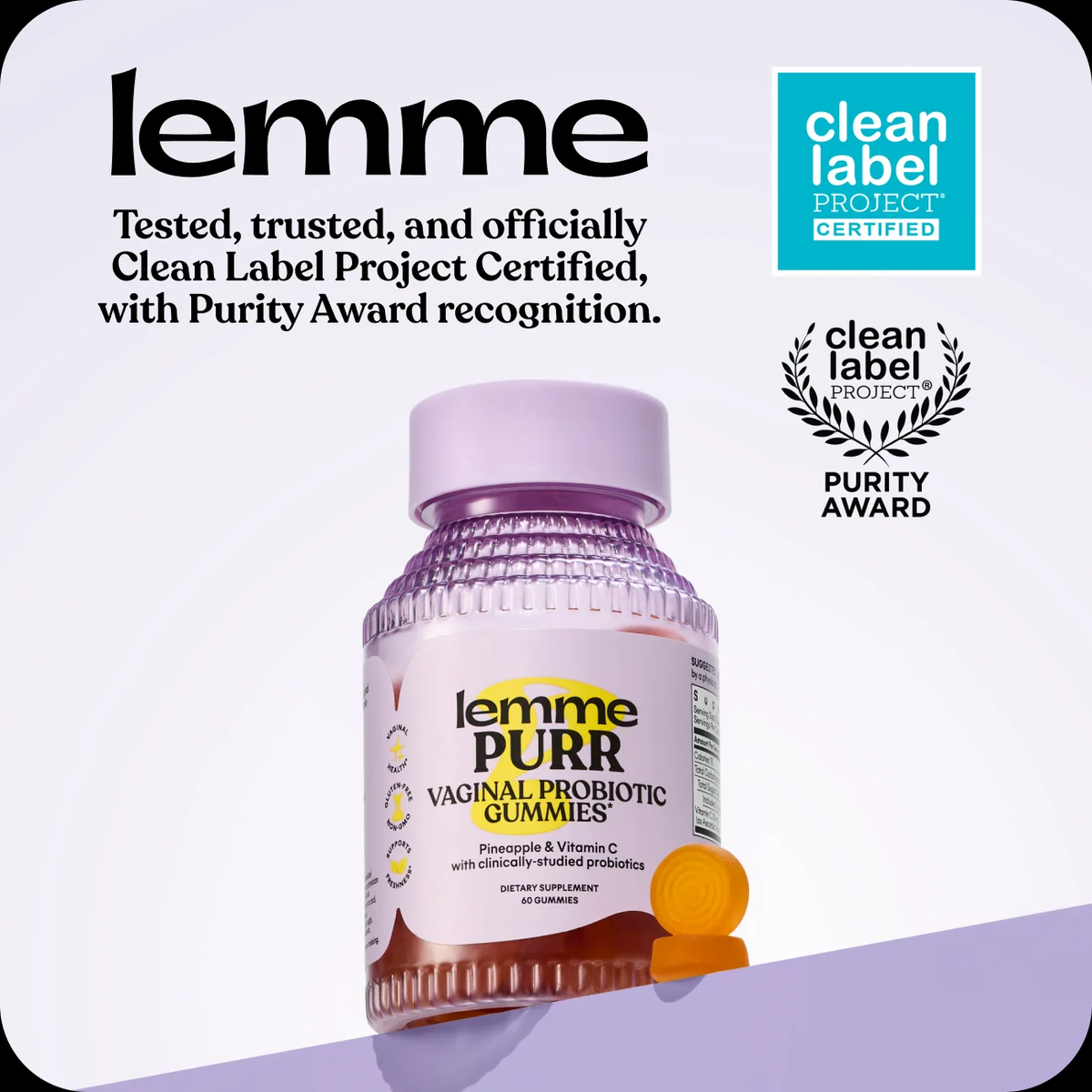 LEMME PURR® — GOMITAS PROBIÓTICAS PARA LA SALUD VAGINAL